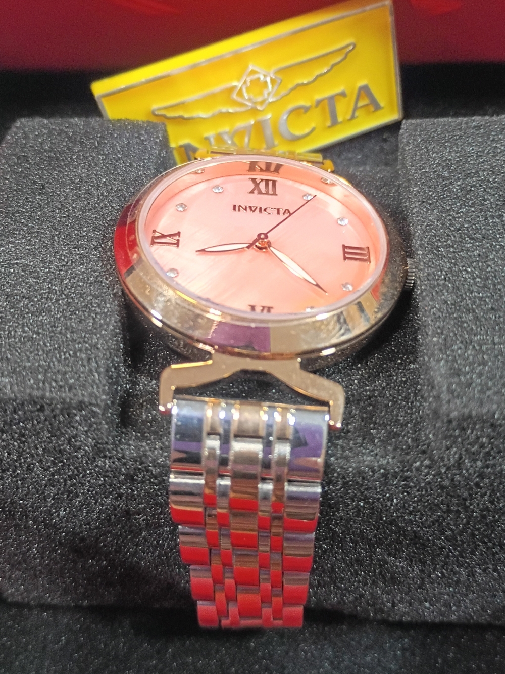 Invicta Wildflower Rose-Pink Dial Stainless Steel Women's Watch 34mm - Picture 2 of 9